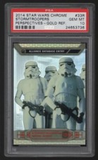 2014 Topps Star Wars Chrome PSA 10 Stormtroopers #/50 GOLD Refractor POP 1 #33R picture