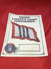 WWI 1918 Third Liberty Loan Subscriber Window Poster picture