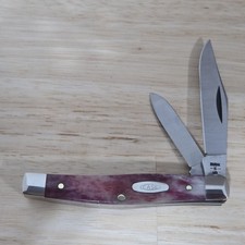 CASE XX SR6244 USA 7 DOT 1983 SMOOTH RED APPALOOSA BONE JACK KNIFE MINT picture