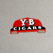 VINTAGE Y-B CIGARS PLATE TOPPER PORCELAIN SIGN CAR GAS TRUCK OIL MOTORCYCLE picture