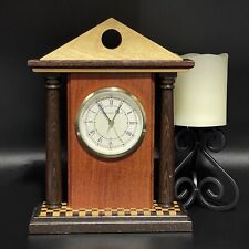 SCHLABAUGH AND SONS Handcrafted Mantel Clock 10-1/2” Tall Tested * picture