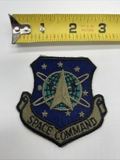 U.S. Military USAF SPACE COMMAND Shoulder Patch Insignia Cut Edge Subdued Iron picture