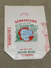 Vintage Germantown Milling Company White Rose Flour Bag picture