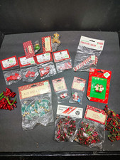 Fibre Craft Just For Keeps Vintage Christmas Plastic Craft Decorations Lot picture