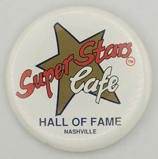 Vintage Super Stars Cafe Hall of Fame Nashville Pinback Button picture