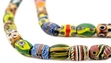 Oval Antique Venetian African Millefiori Trade Beads #15849 10mm Ivory Coast picture