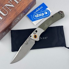 Benchmade Mini Crooked River CU15085 Green G10 Handle CPM-S30V Folding Knife picture