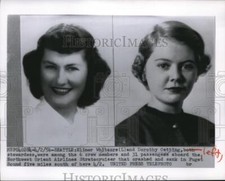 1956 Press Photo Elinor Whitacre and Dorothy Oetting,stewardess killed in crash picture