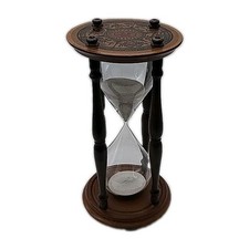 VTG MCM MID CENTURY MODERN ZODIAC ASTROLOGY HOURGLASS TIME PIECE SAND TIMER 6MIN picture