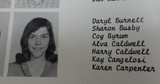 RARE Karen Carpenter 1966 High School Yearbook Downey CA Junior ORIGINAL picture