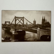 Koln Rhein Hangebrucke Bridge Berlin German Antique Postcard RPPC J. Wollstein picture