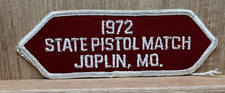 1972 State Pistol Match Joplin, MO Vintage Embroidered Patch picture