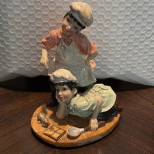 Two Chefs Dealing With A Mouse In The Kitchen Resin Figurin picture