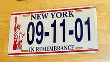 9/11 New York in Remembrance License Plate Booster 09-11-01 Statue of Liberty picture