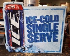 Bud Ice 25 fl oz Single Serve Beer Sign 20x18 NEW picture