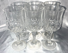 Vintage ‘60’s Cristal D’Arques Crystal Wine Glasses( 6 In Set) picture