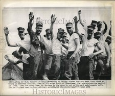 1961 Press Photo U.S. Marines wave from truck at Udorn, Thailand. - nom18329 picture