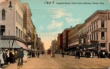 1914 Summit Street North from Jefferson Toledo Ohio Streetcar picture
