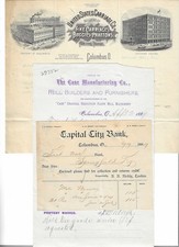 (3) Columbus OH Letterheads: 1889/1894 ~ Case Mfg, Bank, US Carriage picture