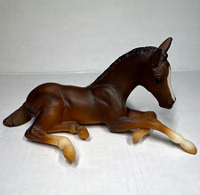 Breyer Brown Lying Down Horse Model Plastic Figurine w/ White Blaze picture