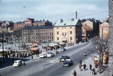 SL39 Slide 1960's Stockholm Sweden Slussen Södermalm City 999a picture