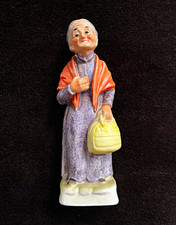 Norleans Hand Painted Ceramic Woman Figurine w/ Purse, Vintage picture