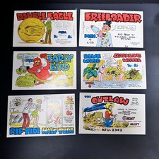 6 Vtg Retro Amateur Ham CB Radio Call QSL Cards Squeaky Collector’s Club picture