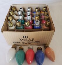 Lot of 25 Vintage Christmas Lamps C-9  Replacement Bulbs UnTested In Box New picture
