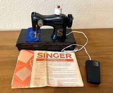 Vintage Singer Childs Toy Sewing Machine Black Plastic Foot Pedal in Box picture
