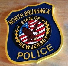 North Brunswick Police Department 3D routed wood patch plaque sign Custom  picture