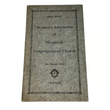 Womens Assoc of Plymouth Congregational Church Yearbook Des Moines Iowa 1935-36 picture