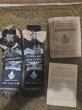 2 HUNGARY USA MEMBERSHIP SASH MEDALS 1894 December,2 RARE VF+  picture