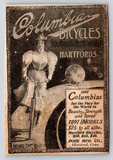 Columbia Bicycles 1897 Old Print Advertisement Print Ad Bike Antique History Ad picture