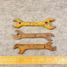 Antique Machinist Wrench Lot 3 Pc Farm Auto Equipment picture