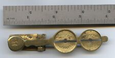 Antique Brass Sovereign & Half Sovereign Gold Coin Scale - NICE picture