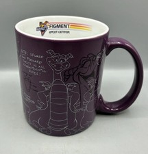 DISNEY World Epcot Center FIGMENT DRAGON Purple Sketchbook Drawing Mug EUC picture