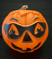 Vintage Jack O’Lantern Pumpkin Mask Bandit Blow Mold General Foam Plastics Corp picture