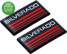 2Pcs Cab Emblem Badge 2.9 Inch ABS Red Line for Chevy Silverado 88-98 Tahoe picture