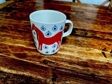 Marimekko Oiva Musta Tamma Mug Featuring a Distinctive Red Horse Graphic Design picture