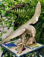 Large Vintage Brass American Bald Eagle Sculpture, Made In Taiwan R. O. C. picture