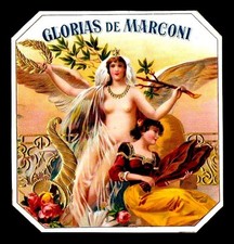 Glorias de Marconi - 100+ Years Old - Original Genuine - EX RARE Cigar Box Label picture