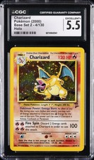2000 BASE SET 2 #4 CHARIZARD CGC 5.5 picture