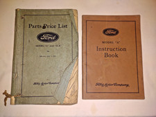 Vtg ORIGINAL Ford Model 'A' Instruction Book Manual & Part Price List 1931 picture