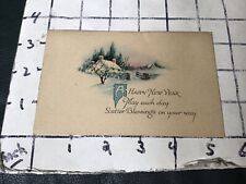 Original UNUSED postcard - Happy New Year - spotty GIBSON LINES #2 picture