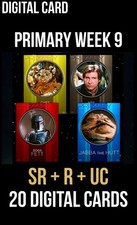 PRIMARY Week 9 SR Orange Purple Yellow Red Blue 20 Card Topps Star Wars Trader picture