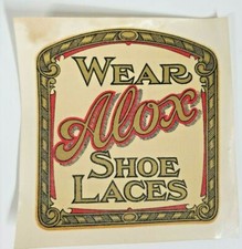 1930's Ornate Alox Shoe Lace Decal/ Old Store Stock (B3) picture