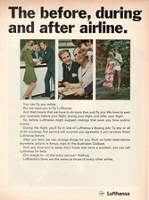 Lufthansa German Airlines 1969 Original Advertising 'The Before During And Aft picture