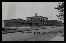 Baldwin-Woodville High School Baldwin Wisconsin RPPC Real Photo Postcard picture