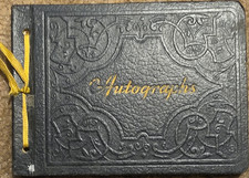 Vintage R.C.H.S. Autograph Booklet w/ Handwritten Entries, Dated 1945 picture