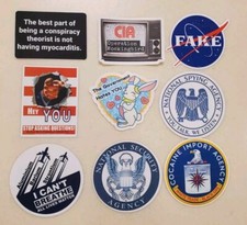 Geo engineering awareness stickers 9-Pack Made In USA 🇺🇸 picture